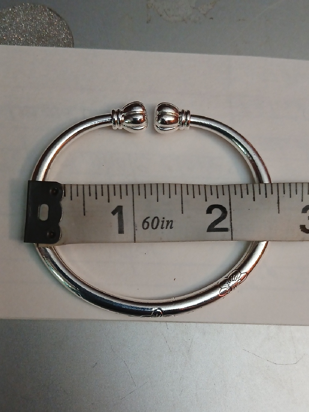 Thick Plated 999 Silver Solid Opening Bracelet - Picture 10 of 10